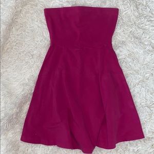 NWOT Express Strapless Stretch Cotton Skater Dress